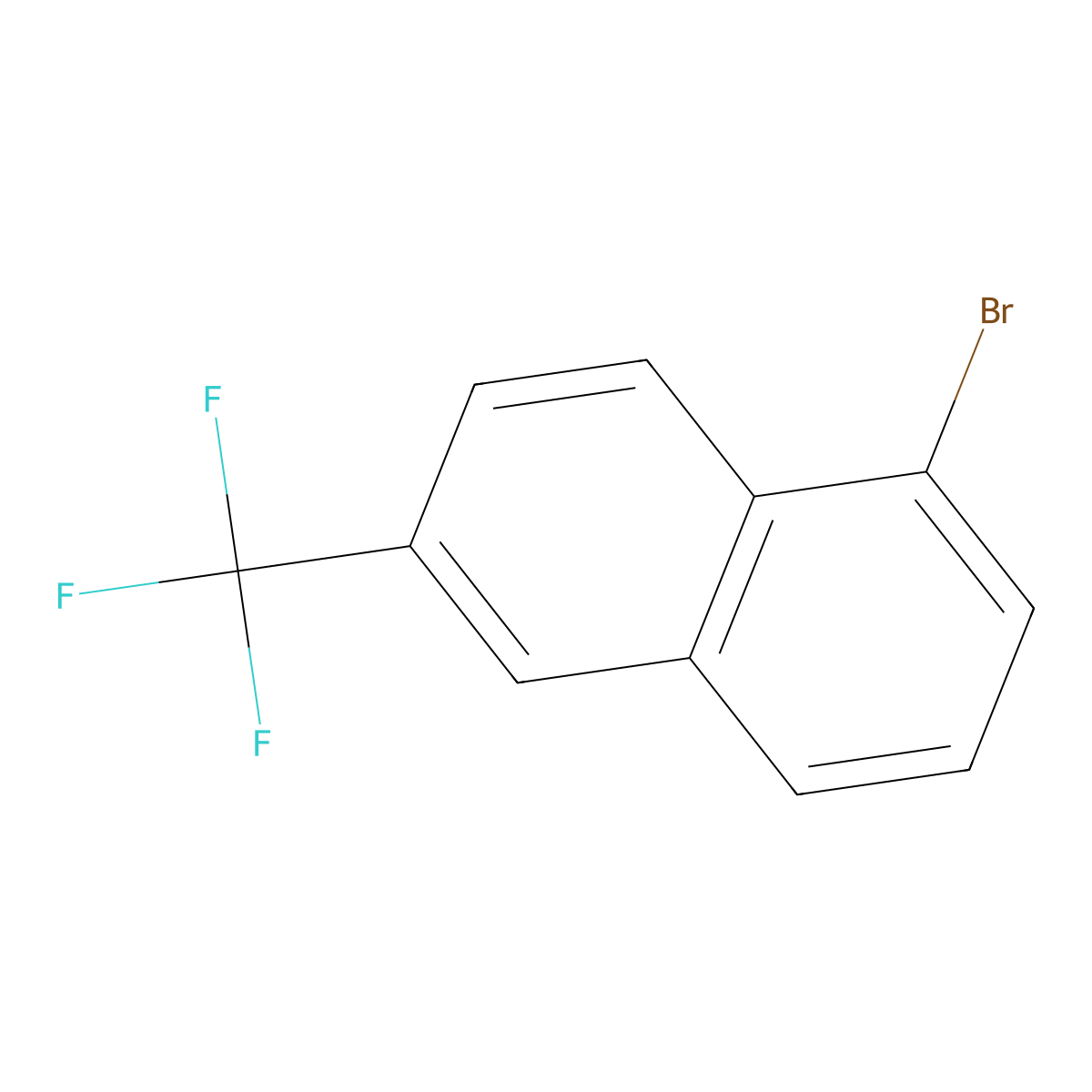 1-Bromo-6-(trifluoromethyl)naphthalene molecular structure, CAS 117539-60-3
