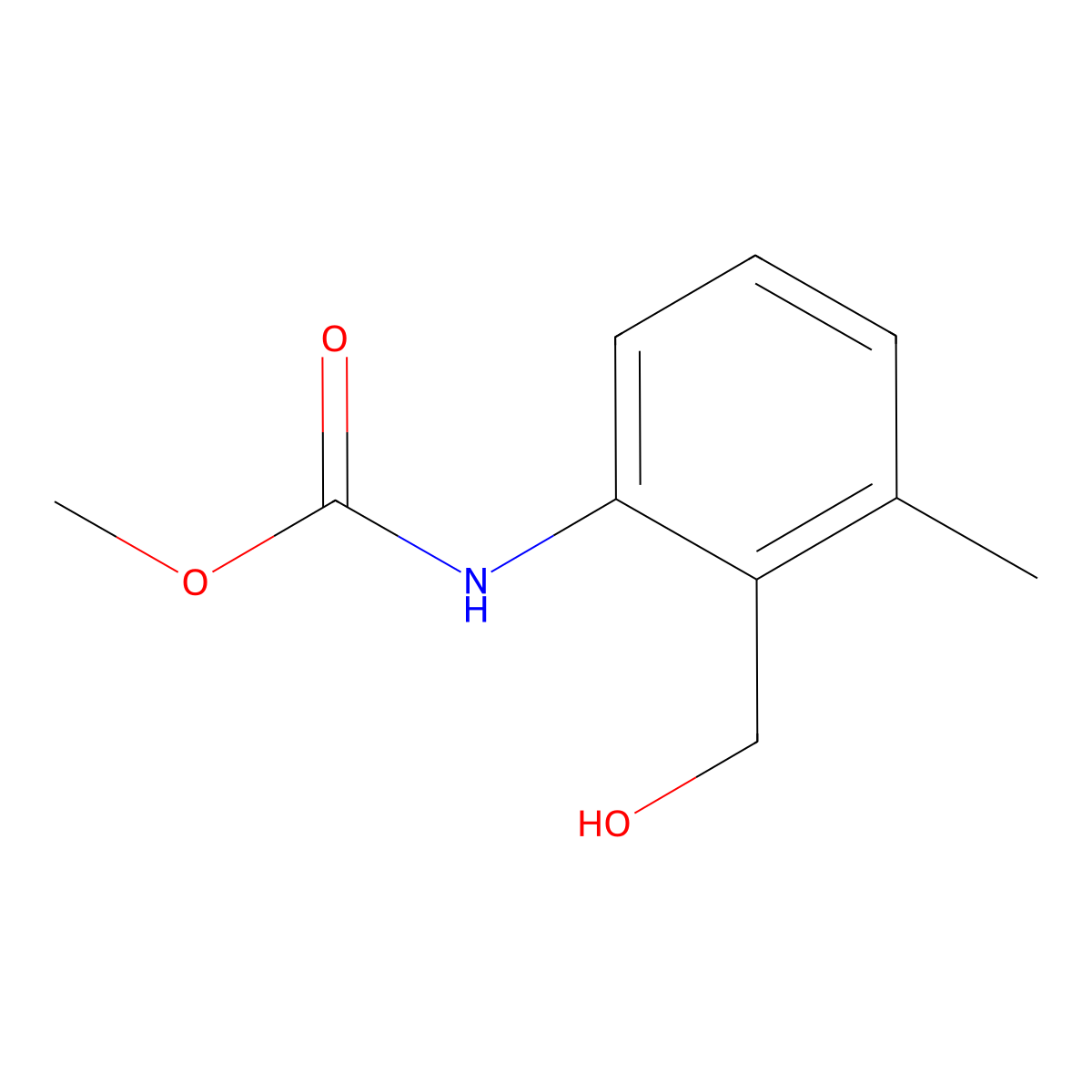 Methyl (2-(hydroxymethyl)-3-methylphenyl)carbamate molecular structure, CAS 117550-23-9