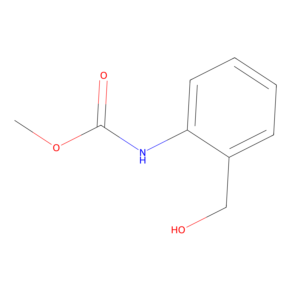 Methyl (2-(hydroxymethyl)phenyl)carbamate molecular structure, CAS 117550-36-4