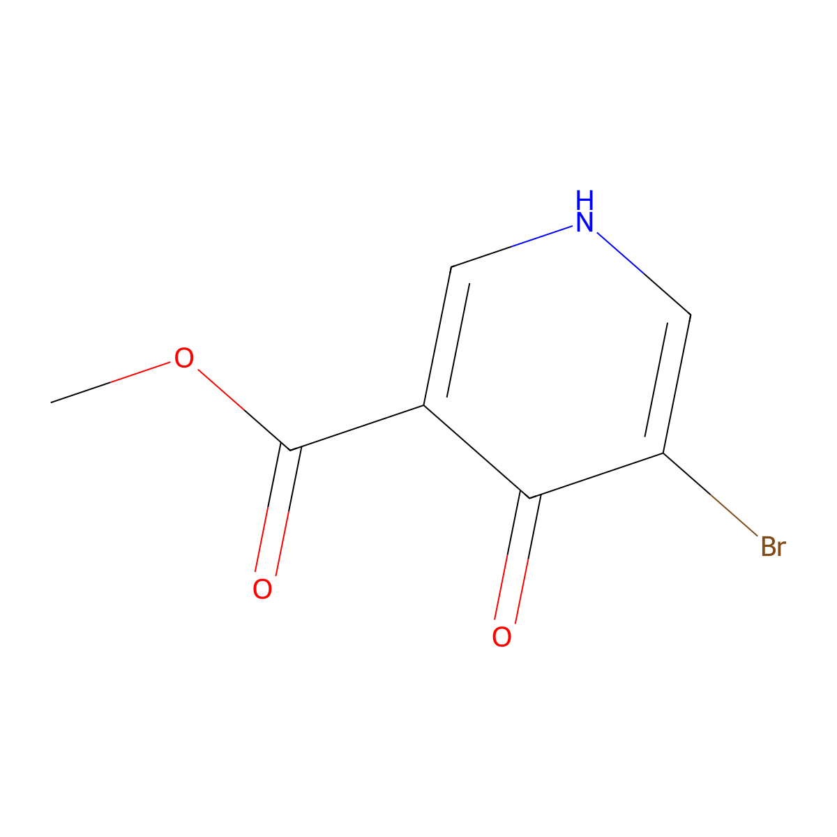 Methyl 5-bromo-4-hydroxynicotinate molecular structure, CAS 1175512-08-9