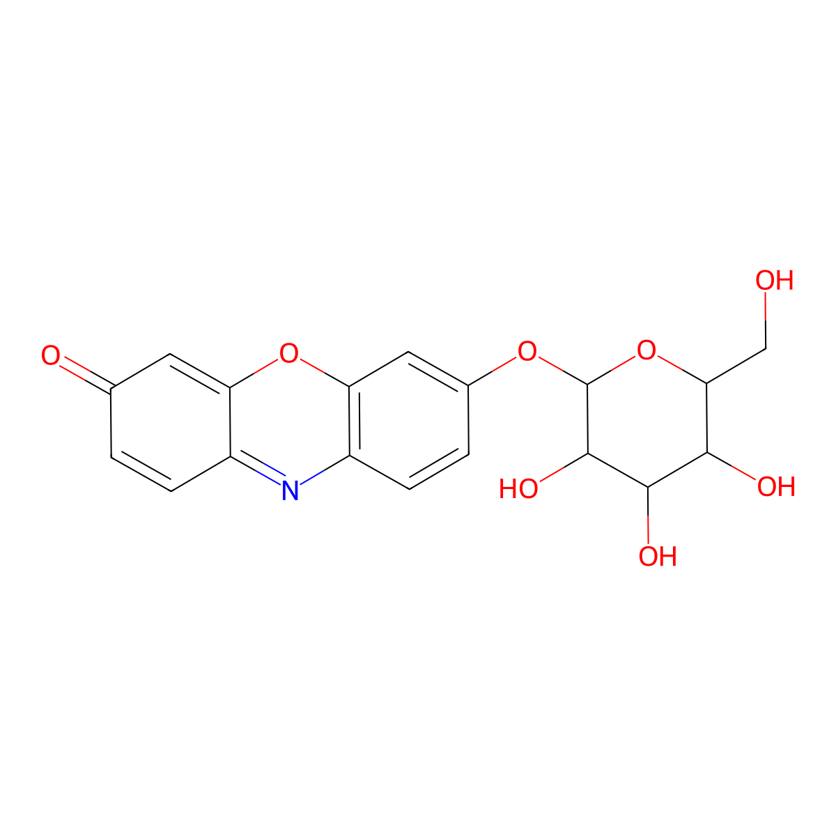 Resorufin beta-D-glucopyranoside molecular structure, CAS 1175532-13-4