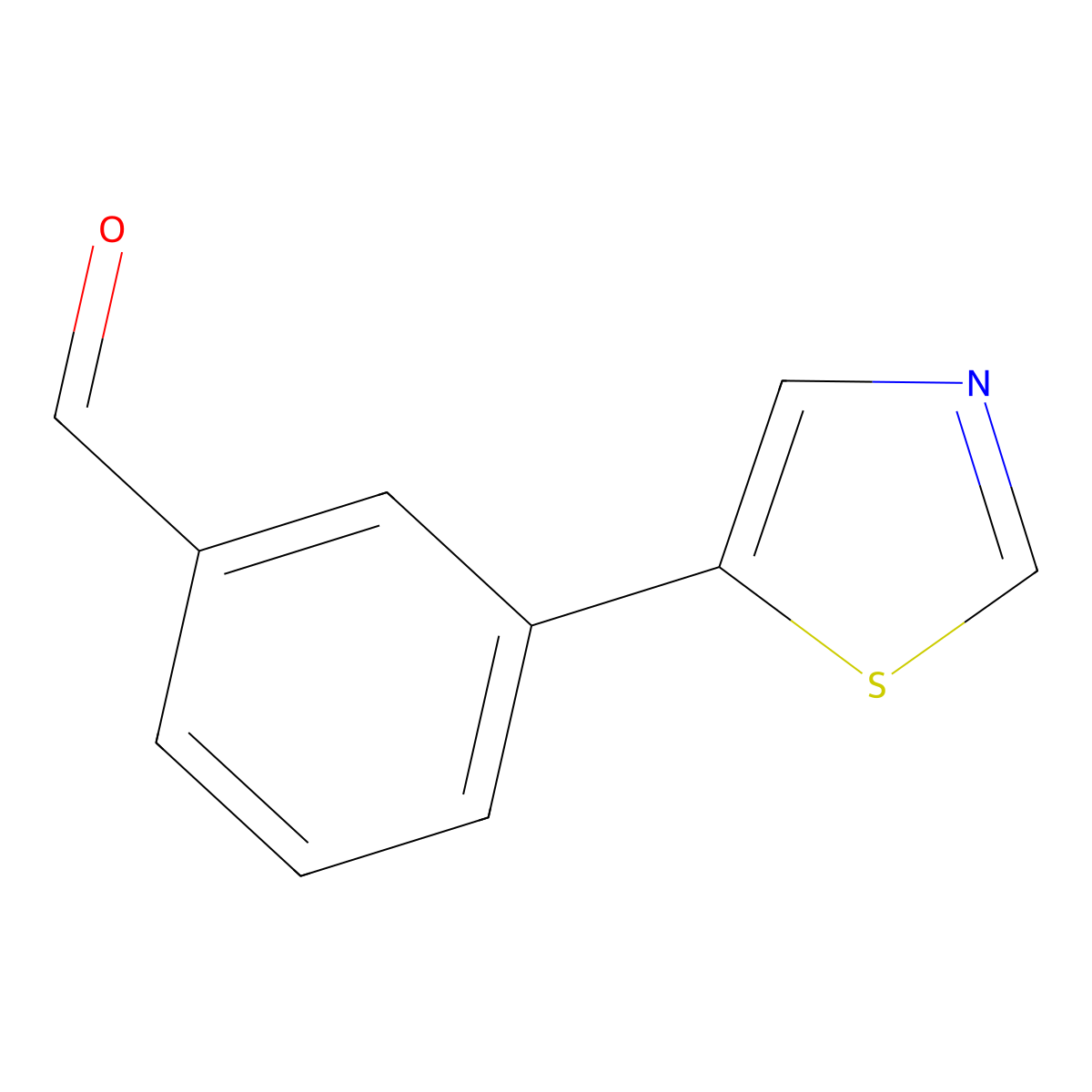 3-(1,3-Thiazol-5-YL)benzaldehyde molecular structure, CAS 1175534-96-9