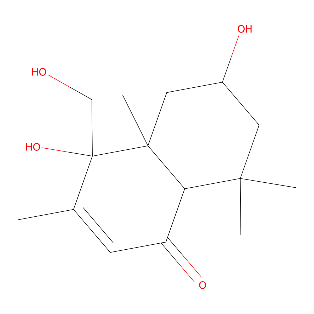 4,6-Dihydroxy-4-(hydroxymethyl)-3,4a,8,8-tetramethyl-5,6,7,8a-tetrahydronaphthalen-1-one molecular structure, CAS 1175543-03-9