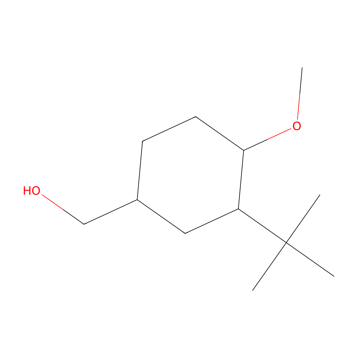 (3-Tert-butyl-4-methoxycyclohexyl)methanol molecular structure, CAS 117555-85-8