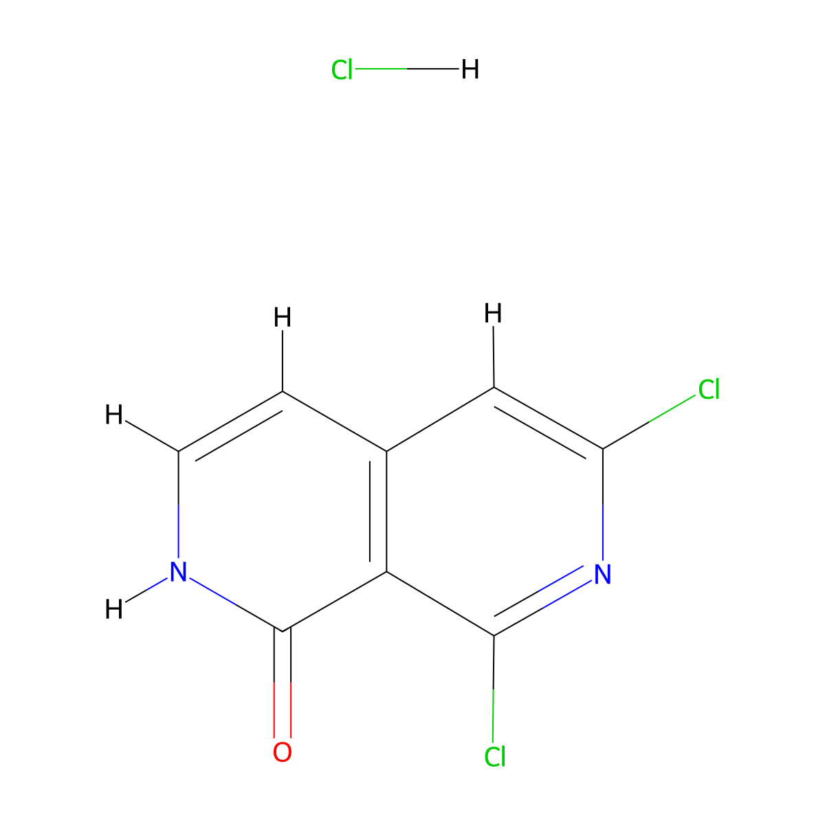 6,8-Dichloro-2,7-naphthyridin-1(2H)-one hydrochloride molecular structure, CAS 1175559-45-1