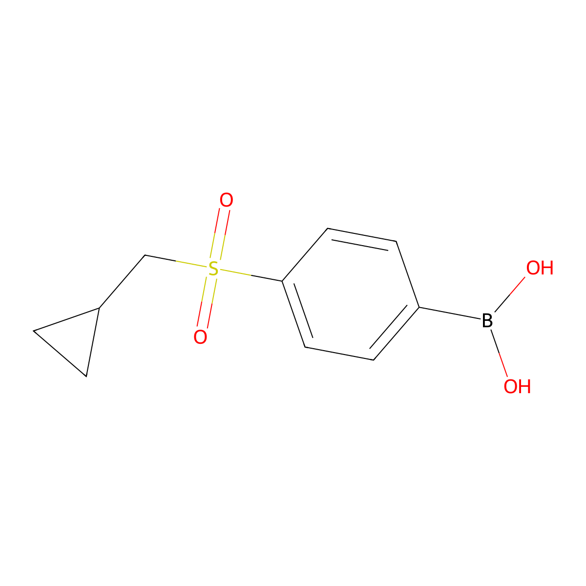 4-(Cyclopropylmethylsulfonyl)phenylboronic acid molecular structure, CAS 1175560-85-6