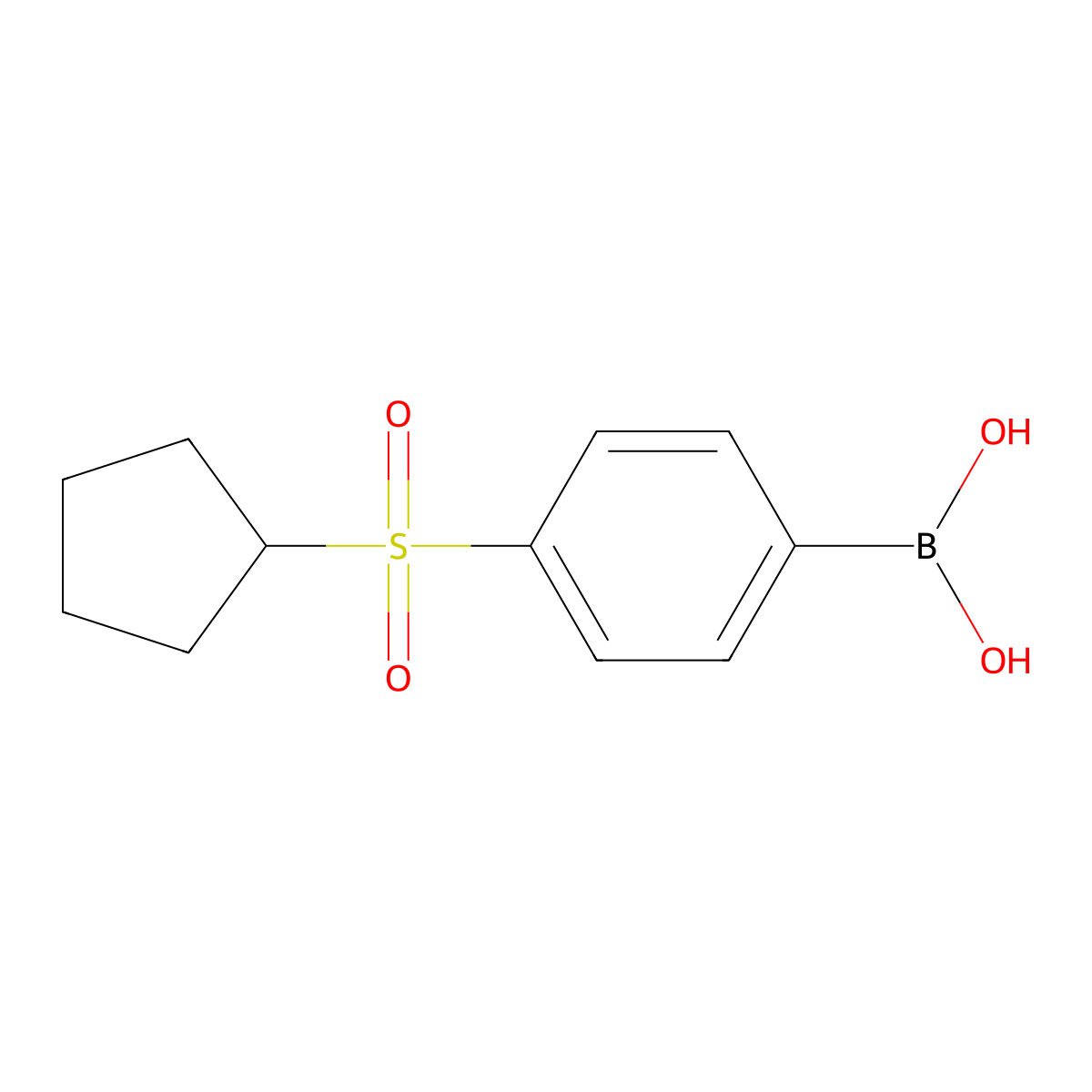 [4-(Cyclopentanesulfonyl)phenyl]boronic acid molecular structure, CAS 1175560-94-7