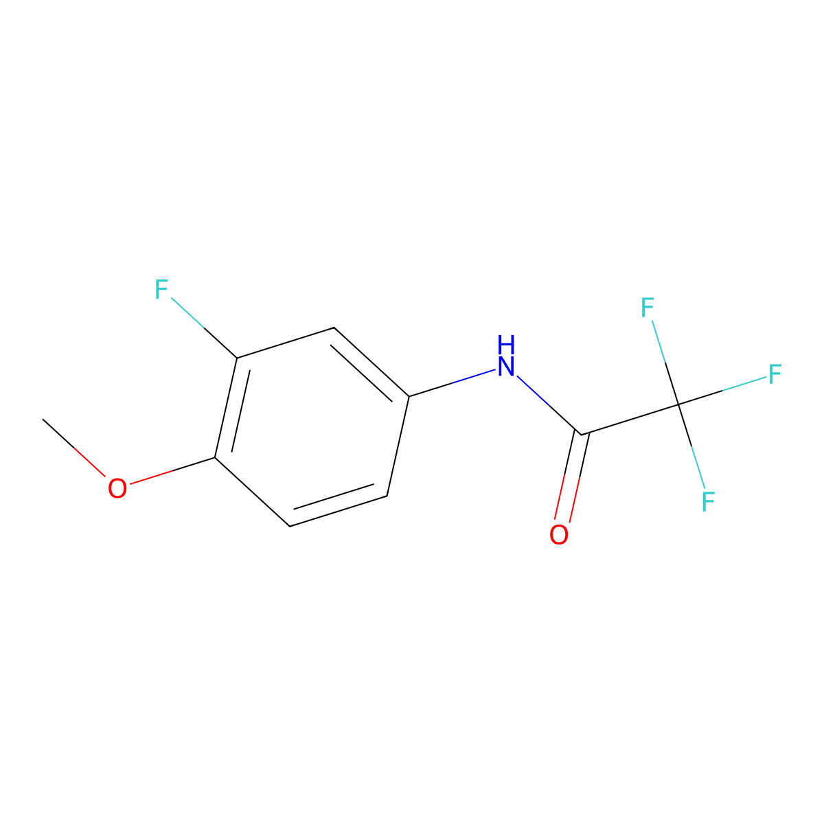 2,2,2-trifluoro-N-(3-fluoro-4-methoxyphenyl)acetamide molecular structure, CAS 1175563-11-7
