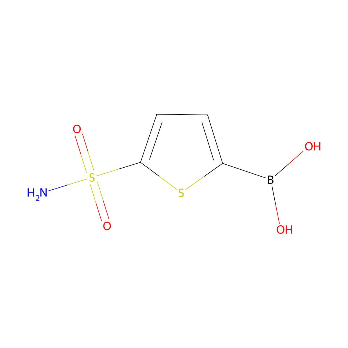 (5-Sulfamoylthiophen-2-yl)boronic acid molecular structure, CAS 1175573-65-5