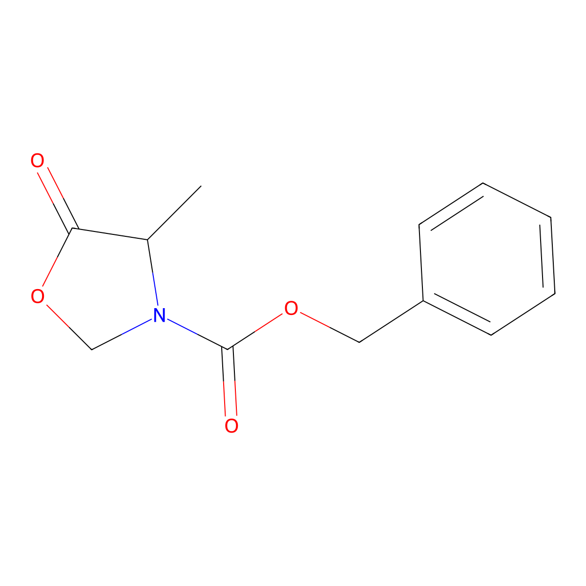 N-Cbz-4-methyl-5-oxooxazolidine molecular structure, CAS 117558-24-4