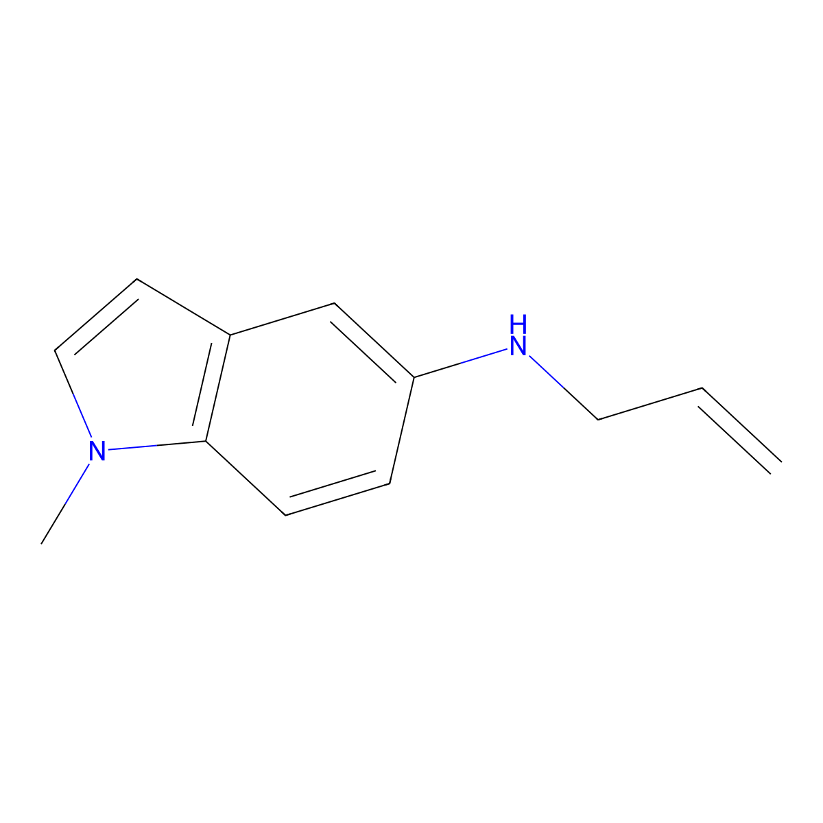 1-Methyl-N-(prop-2-EN-1-YL)-1H-indol-5-amine molecular structure, CAS 117561-42-9
