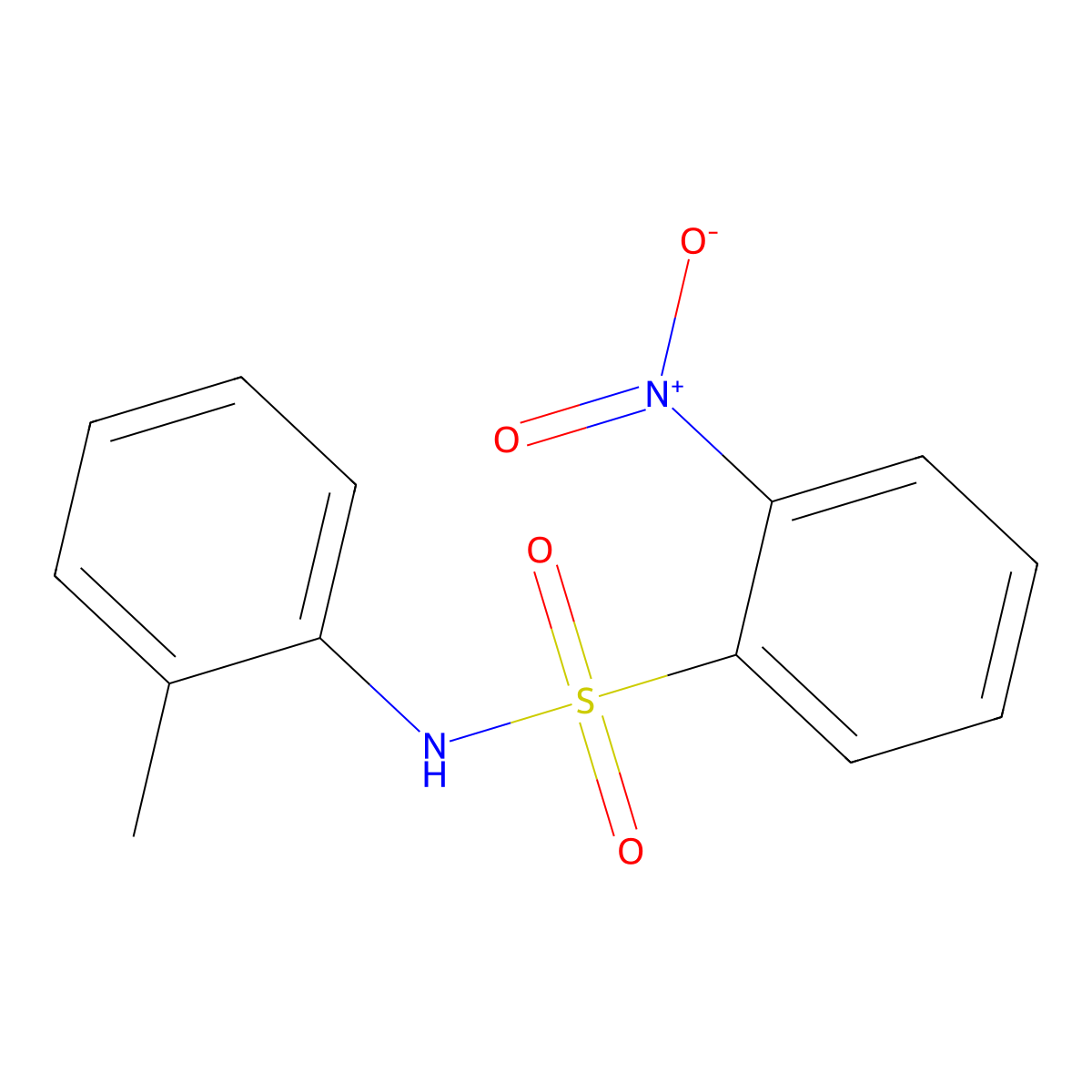Benzenesulfonamide, N-(2-methylphenyl)-2-nitro- molecular structure, CAS 117561-93-0