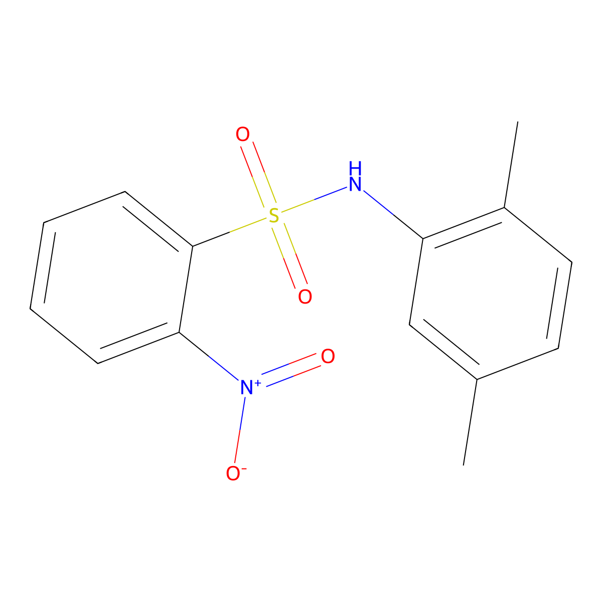 N-(2,5-dimethylphenyl)-2-nitrobenzenesulfonamide molecular structure, CAS 117561-94-1