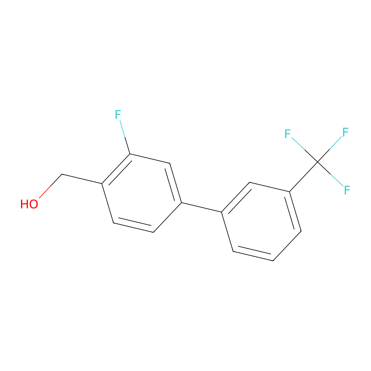 3-Fluoro-3'-(trifluoromethyl)biphenyl-4-methanol molecular structure, CAS 1175630-81-5
