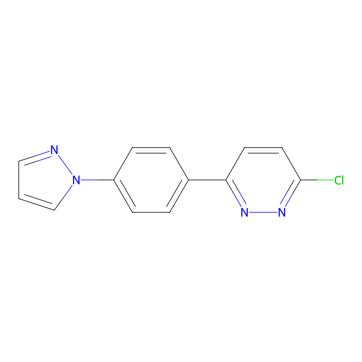 3-chloro-6-[4-(1{H}-pyrazol-1-yl)phenyl]pyridazine molecular structure, CAS 1175632-86-6