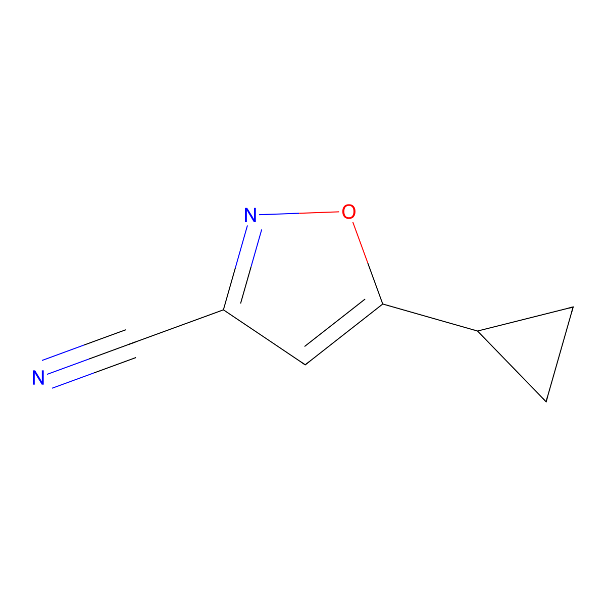5-Cyclopropyl-1,2-oxazole-3-carbonitrile molecular structure, CAS 1175638-15-9