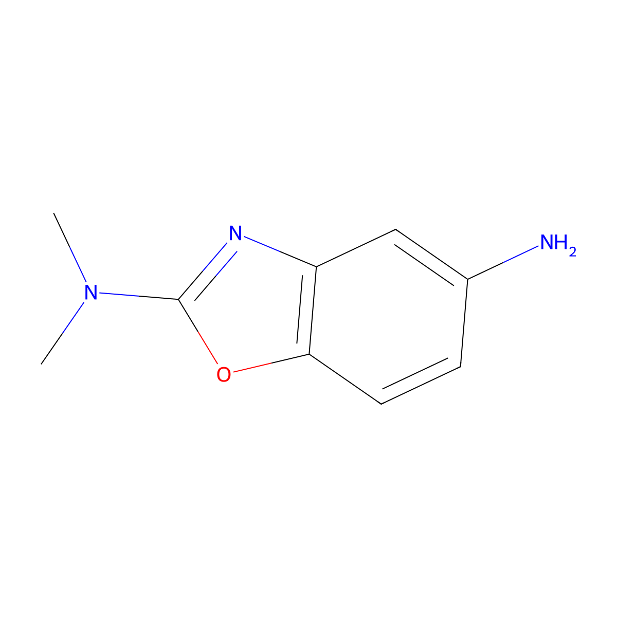 2-N,2-N-dimethyl-1,3-benzoxazole-2,5-diamine molecular structure, CAS 1175645-00-7