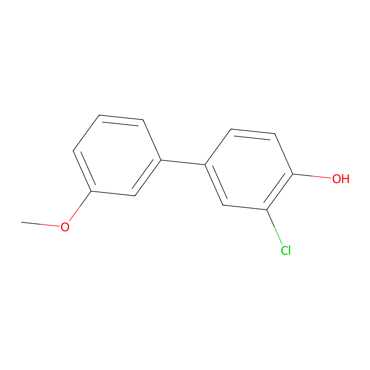 2-Chloro-4-(3-methoxyphenyl)phenol molecular structure, CAS 1175645-65-4