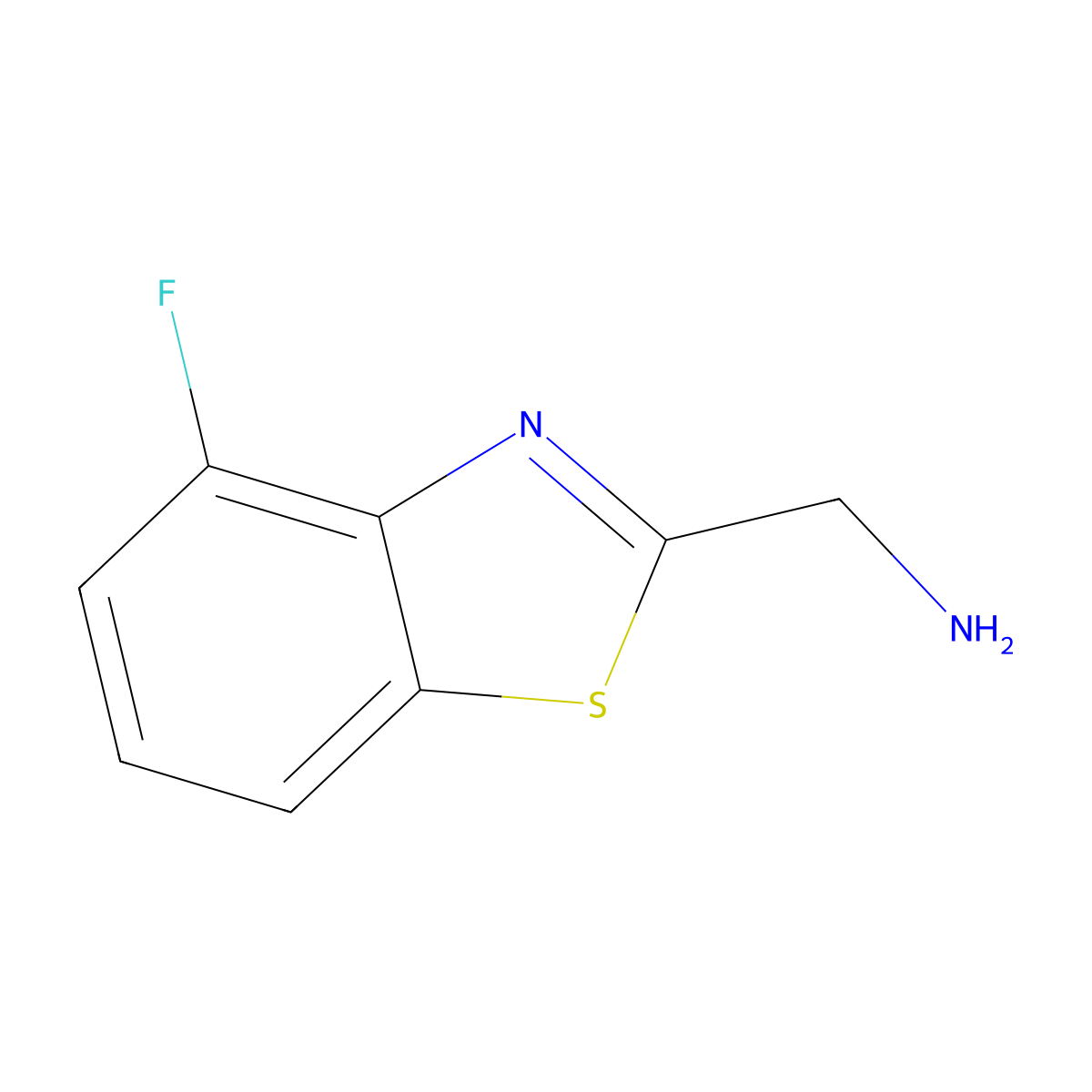 1-(4-Fluoro-1,3-benzothiazol-2-yl)methanamine molecular structure, CAS 1175649-81-6