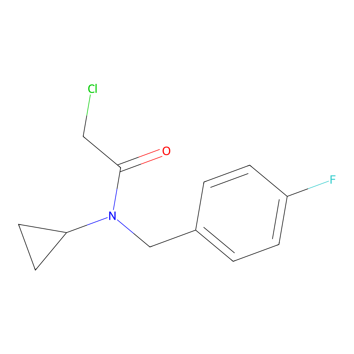 2-Chloro-N-cyclopropyl-N-(4-fluoro-benzyl)-acetamide molecular structure, CAS 1175650-29-9