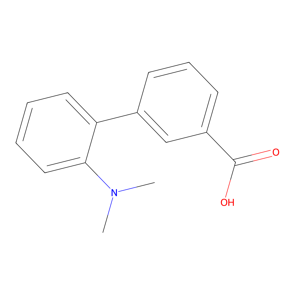 2'-(Dimethylamino)biphenyl-3-carboxylic acid molecular structure, CAS 1175653-21-0
