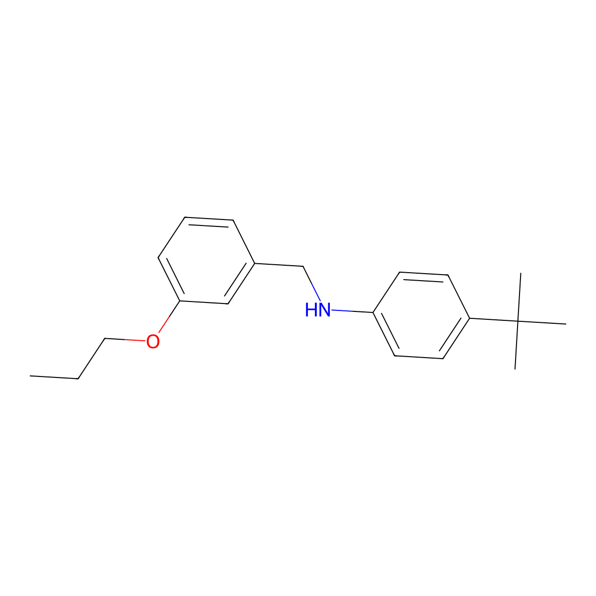 N-[4-(1,1-Dimethylethyl)phenyl]-3-propoxybenzenemethanamine molecular structure, CAS 1175658-78-2