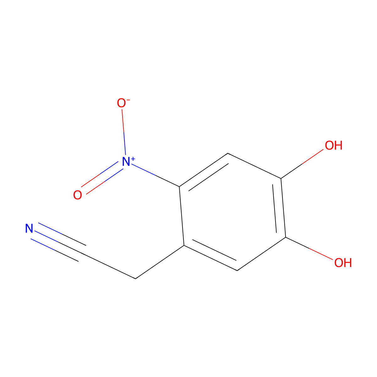 2-(4,5-Dihydroxy-2-nitrophenyl)acetonitrile molecular structure, CAS 117568-28-2