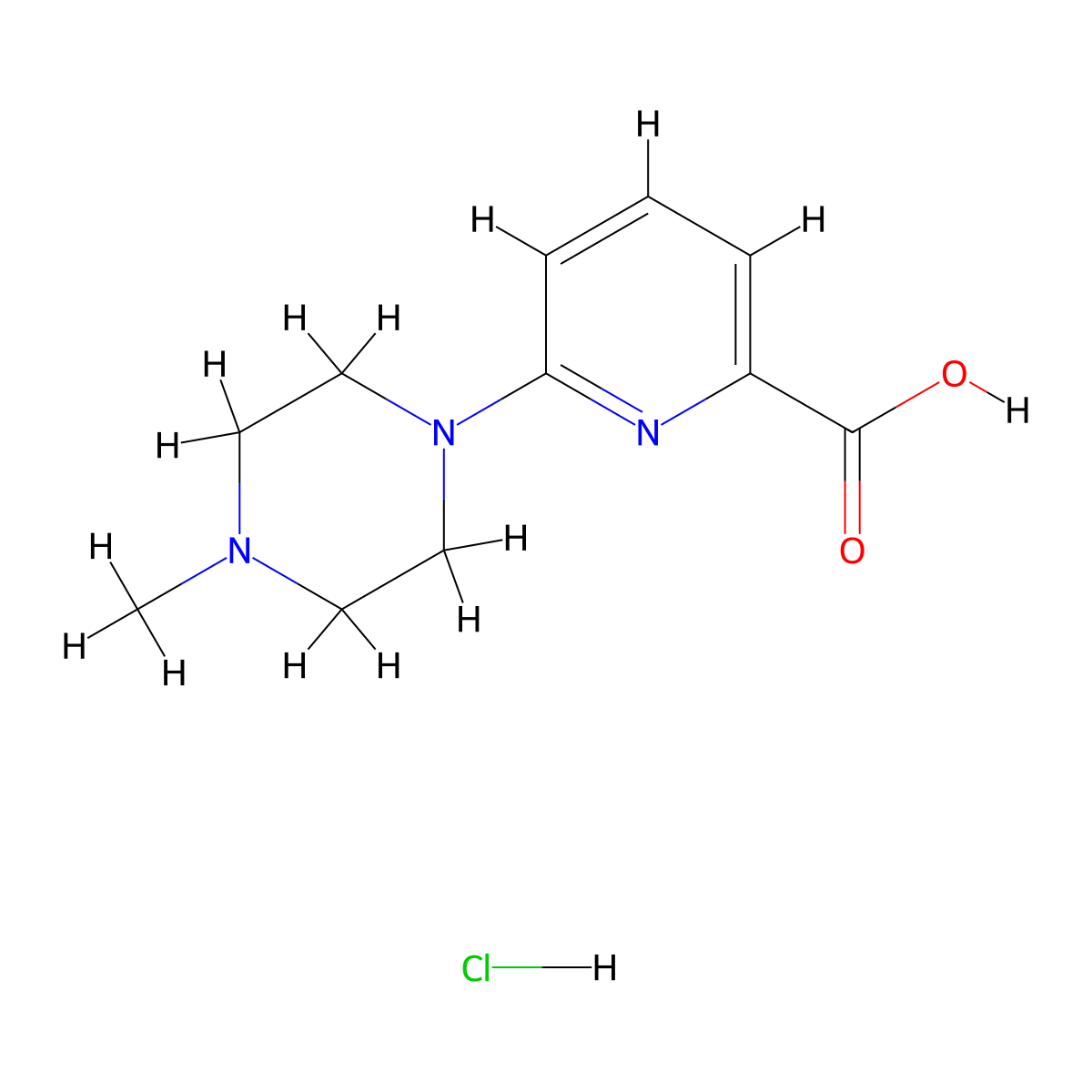 6-(4-Methylpiperazin-1-yl)pyridine-2-carboxylicacidhydrochloride molecular structure, CAS 1175689-26-5
