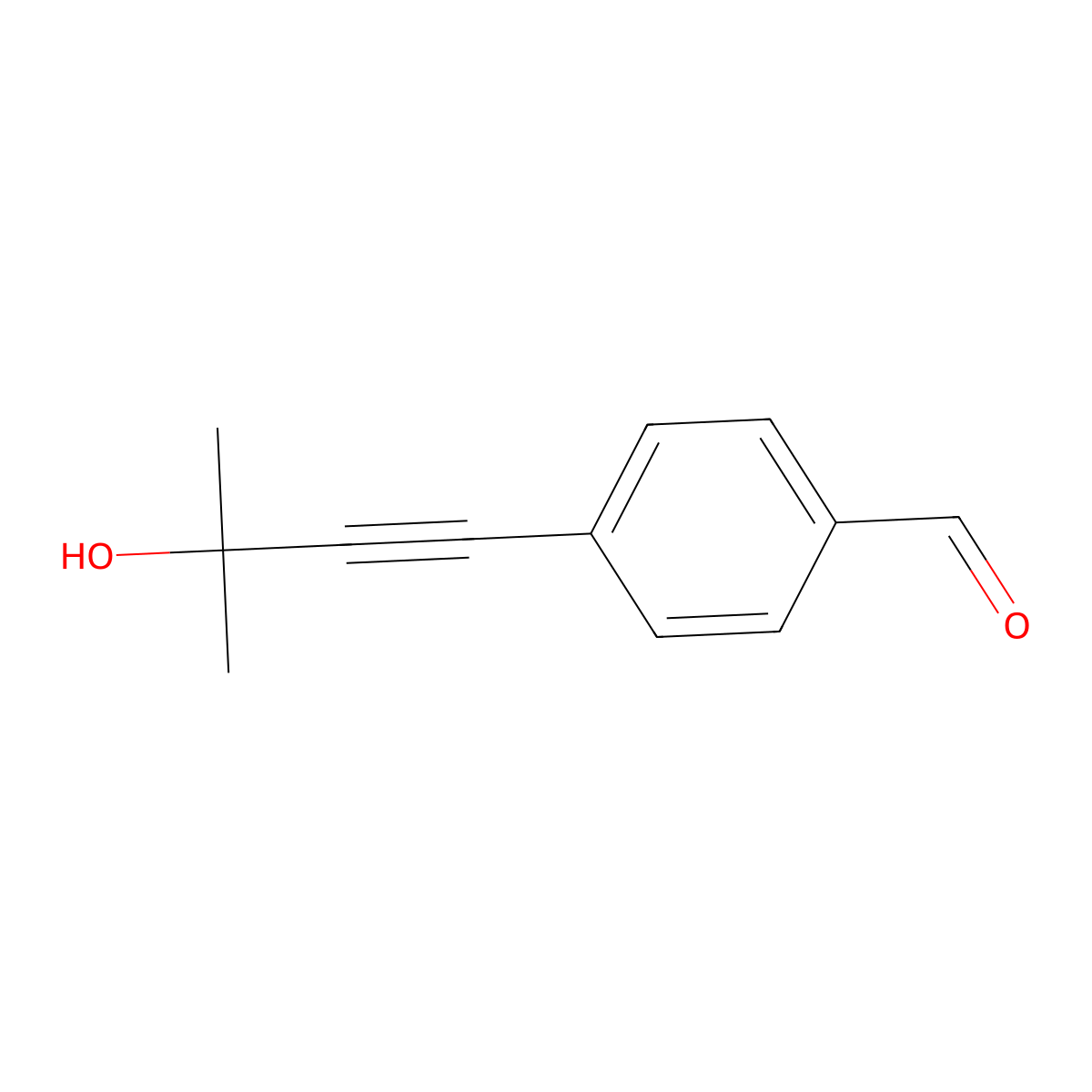 4-(3-Hydroxy-3-methylbut-1-yn-1-yl)benzaldehyde molecular structure, CAS 117569-57-0