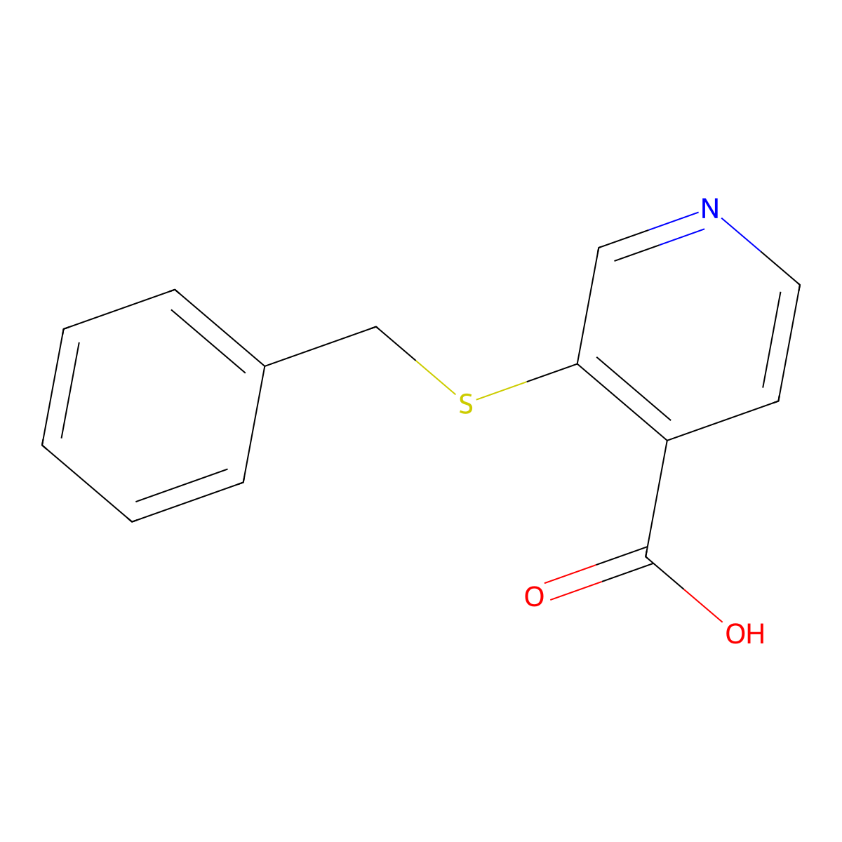 3-(Benzylsulfanyl)isonicotinic acid molecular structure, CAS 117569-82-1