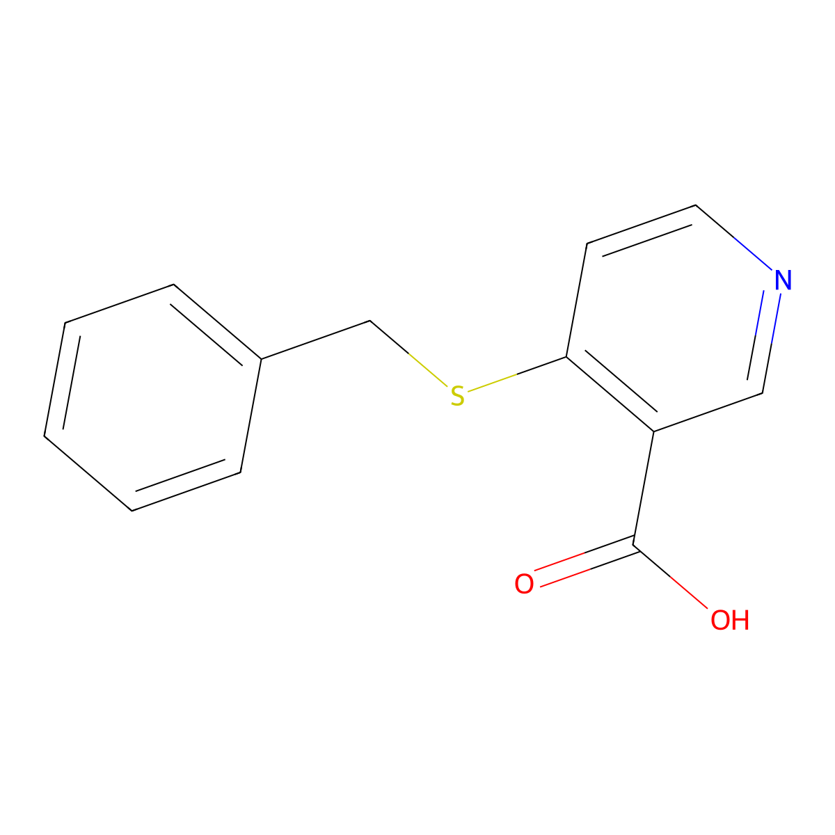 4-(Benzylthio)nicotinic acid molecular structure, CAS 117569-88-7