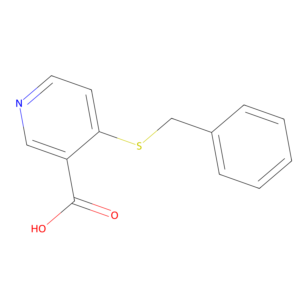 4-(Benzylthio)nicotinic acid molecular structure, CAS 117569-88-7