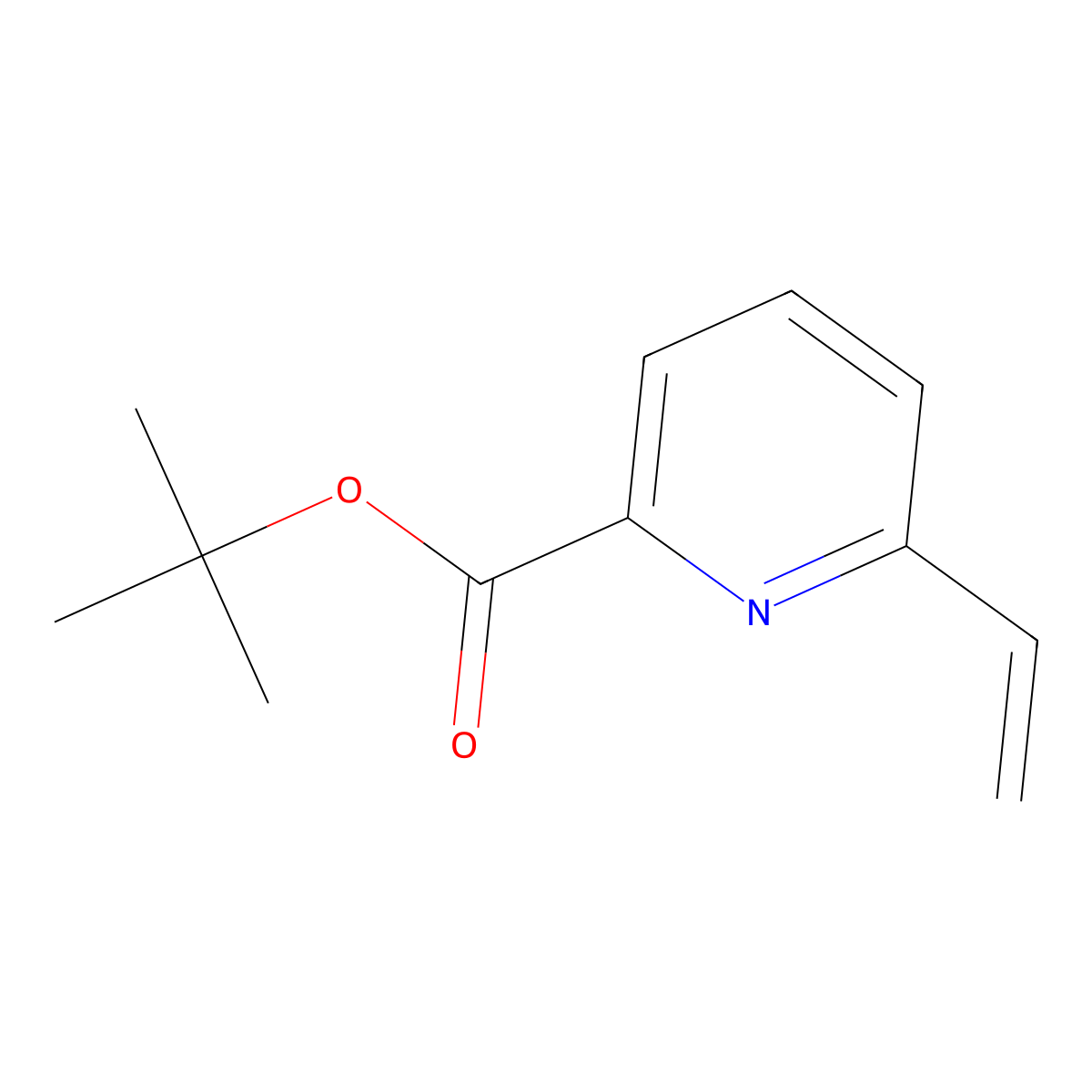 6-Vinyl-pyridine-2-carboxylic acid tert-butyl ester molecular structure, CAS 1175690-18-2