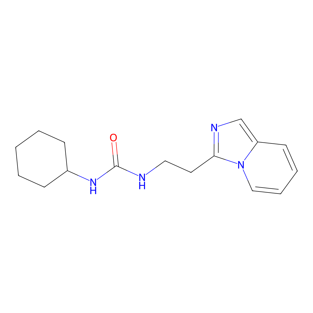 N-cyclohexyl-N'-(2-imidazo[1,5-a]pyridin-3-ylethyl)urea molecular structure, CAS 1175697-53-6