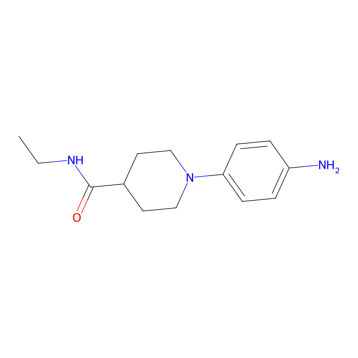 1-(4-aminophenyl)-N-ethylpiperidine-4-carboxamide molecular structure, CAS 1175697-99-0