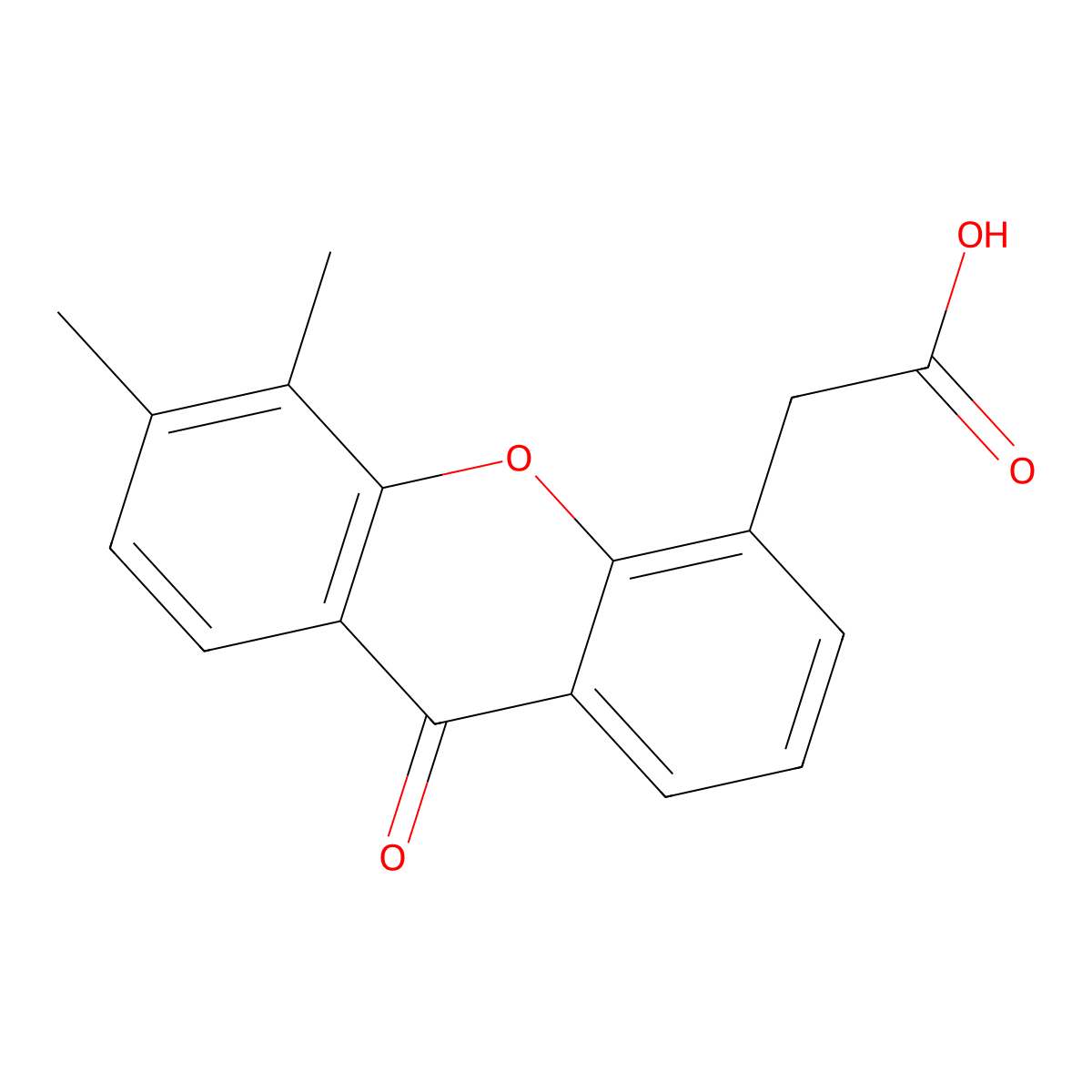 5,6-Dimethylxanthenone-4-Acetic Acid molecular structure, CAS 117570-53-3