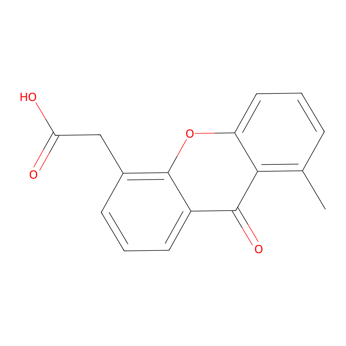 8-Methylxanthen-9-one-4-acetic acid molecular structure, CAS 117570-76-0