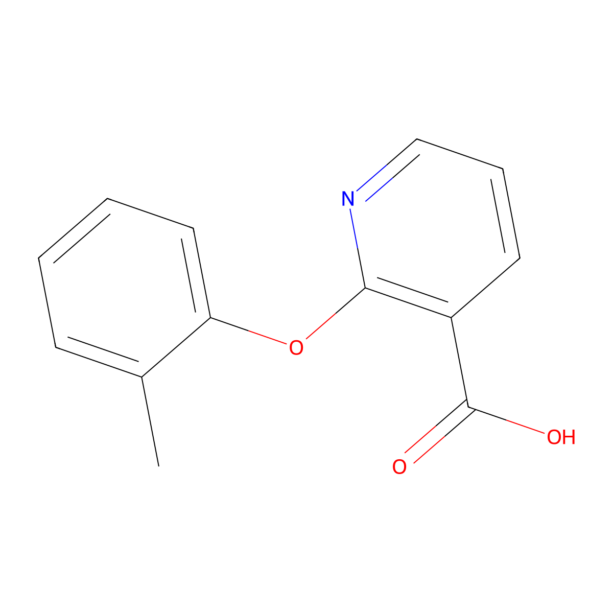 2-(2-Methylphenoxy)nicotinic acid molecular structure, CAS 117570-87-3