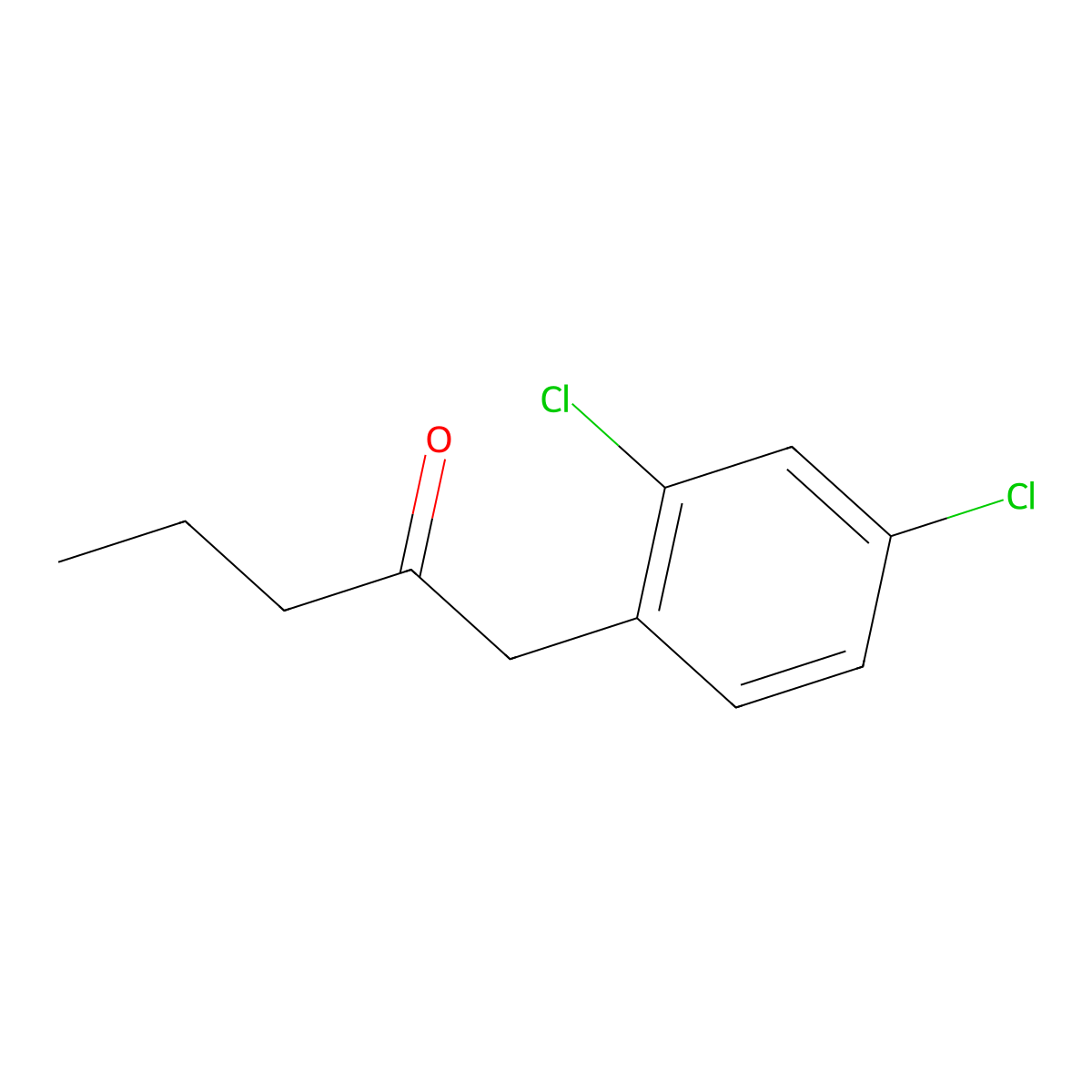 1-(2,4-Dichlorophenyl)pentan-2-one molecular structure, CAS 1175706-65-6