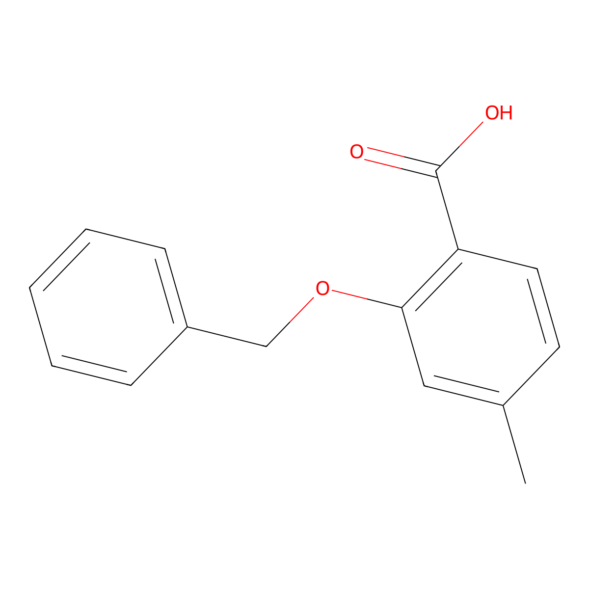 4-Methyl-2-(phenylmethoxy)benzoic acid molecular structure, CAS 117571-33-2