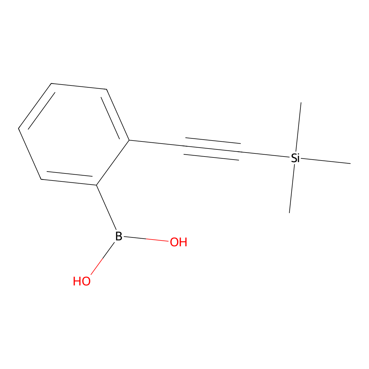 {2-[2-(Trimethylsilyl)ethynyl]phenyl}boronic acid molecular structure, CAS 1175710-68-5