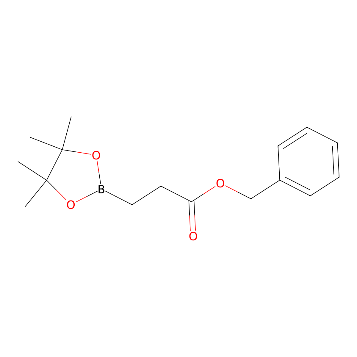 Benzyl 3-(4,4,5,5-tetramethyl-1,3,2-dioxaborolan-2-yl)propanoate molecular structure, CAS 1175712-34-1