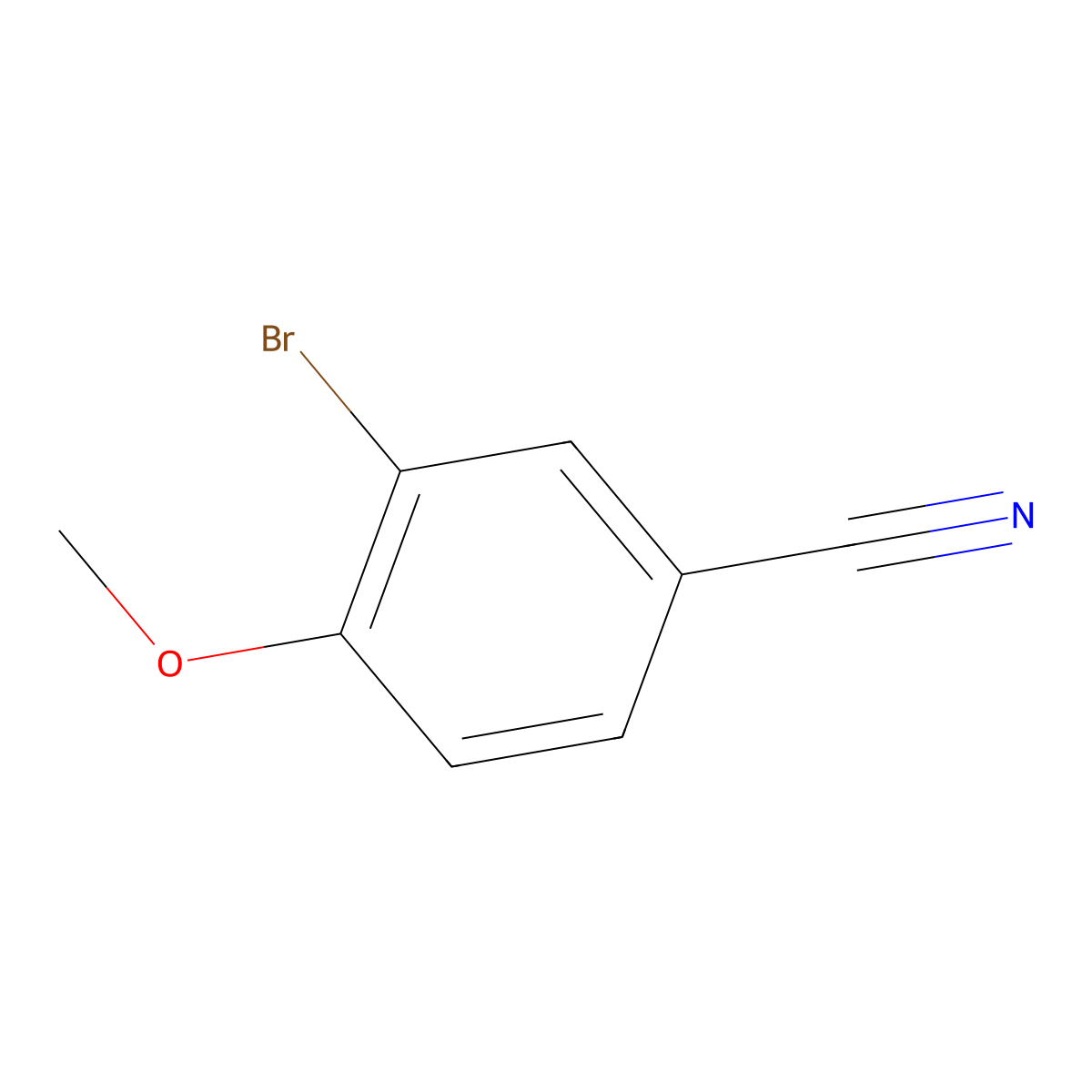 3-Bromo-4-methoxybenzonitrile molecular structure, CAS 117572-79-9