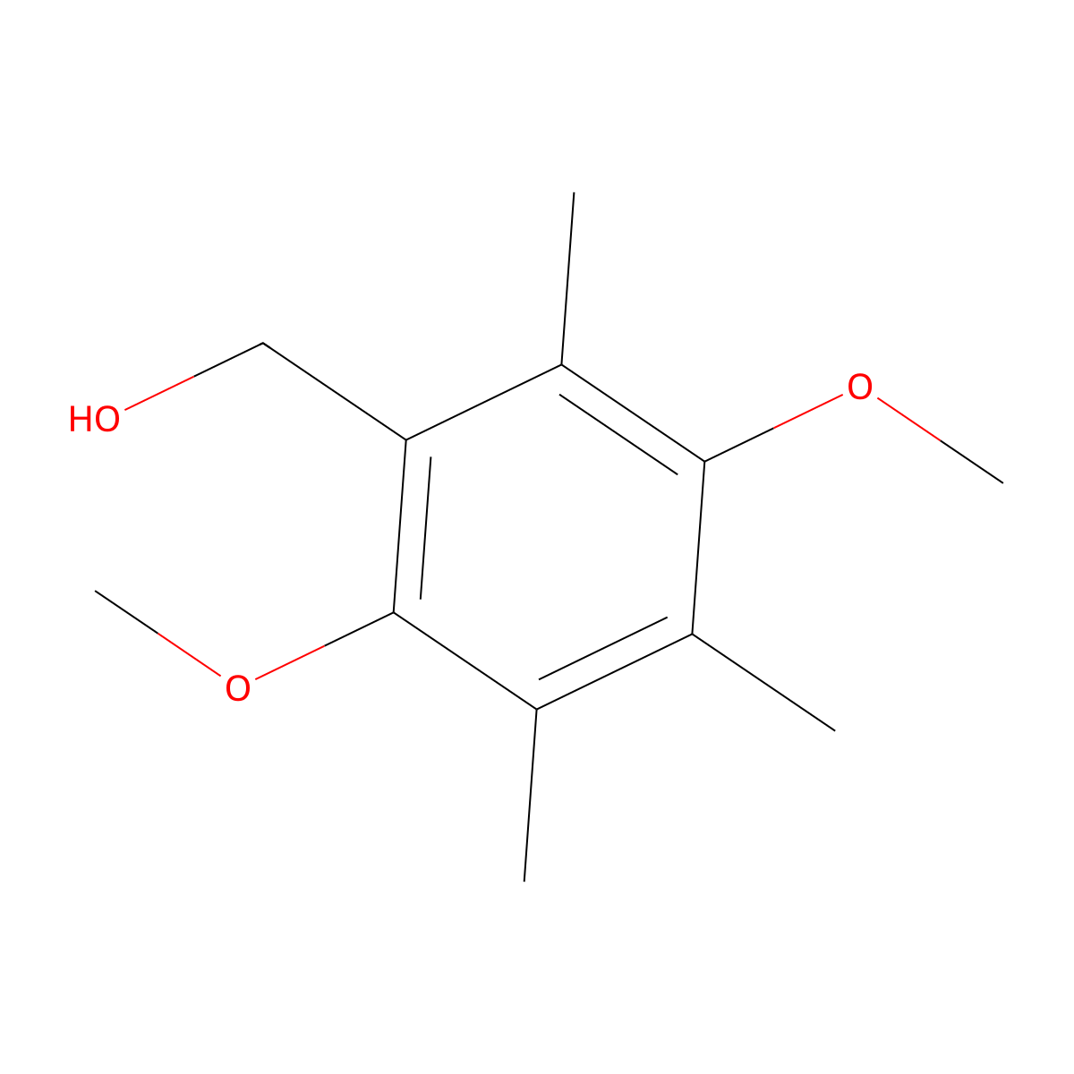 (2,5-Dimethoxy-3,4,6-trimethylphenyl)methanol molecular structure, CAS 117574-74-0