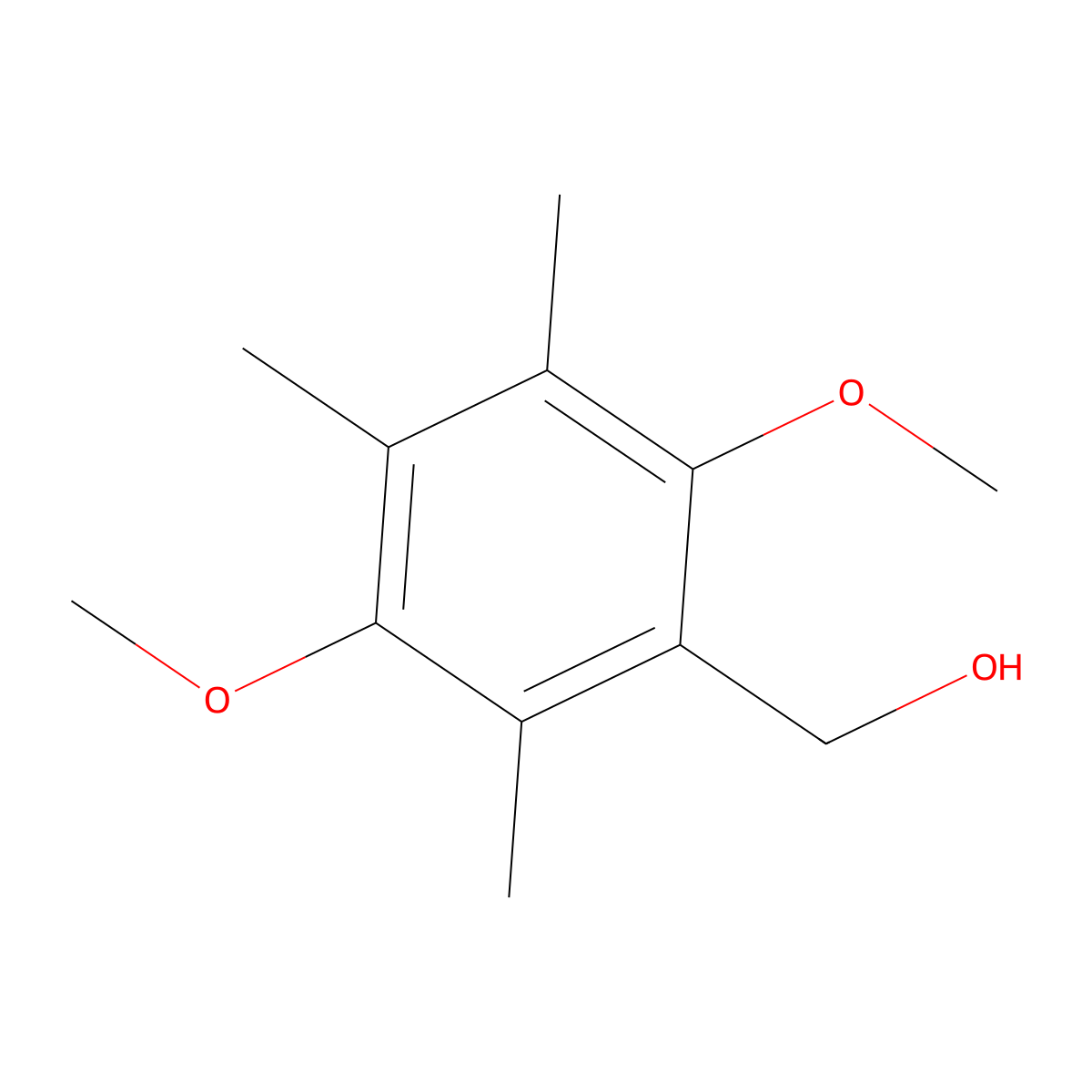 (2,5-Dimethoxy-3,4,6-trimethylphenyl)methanol molecular structure, CAS 117574-74-0
