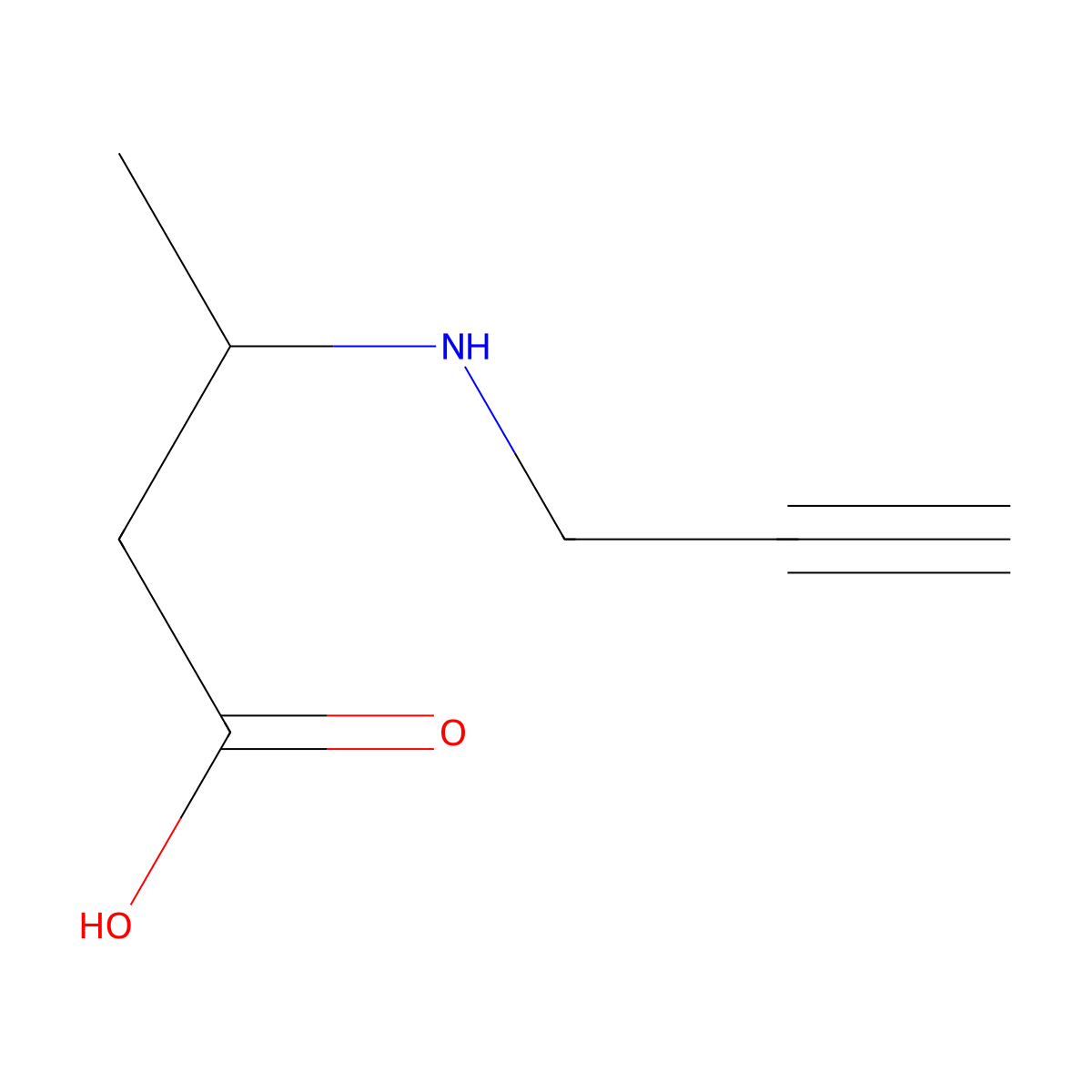 3-(2-Propyn-1-ylamino)-butanoic acid molecular structure, CAS 117576-15-5