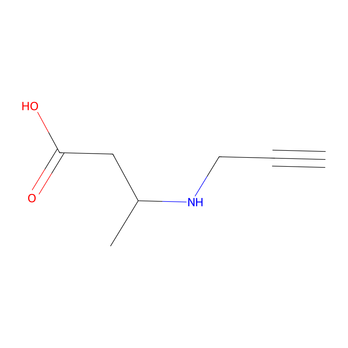 3-(2-Propyn-1-ylamino)-butanoic acid molecular structure, CAS 117576-15-5