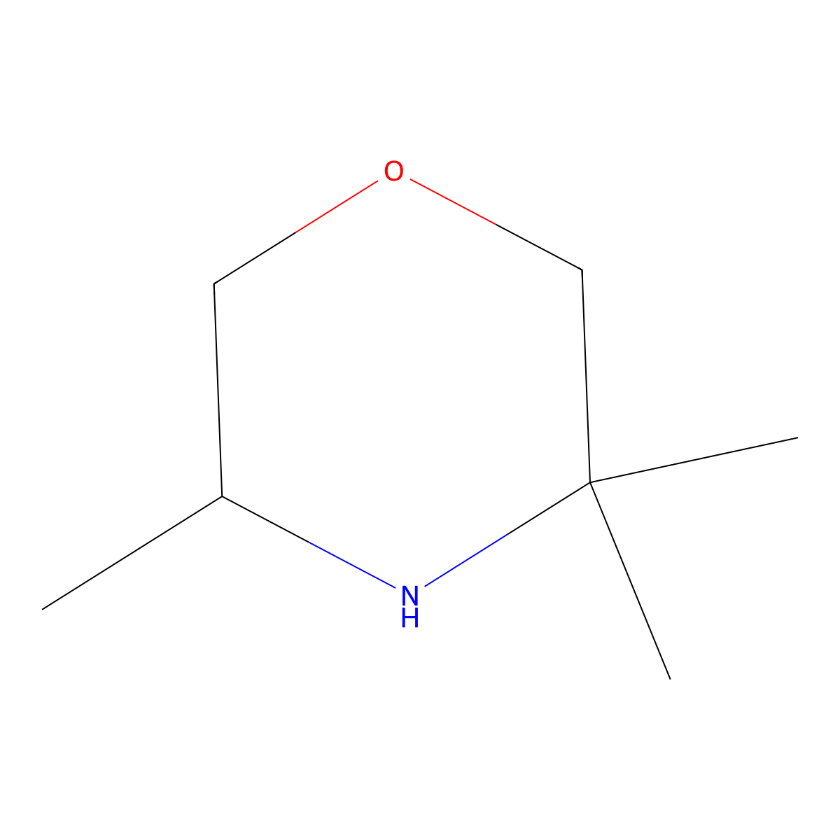(S)-3,3,5-Trimethylmorpholine molecular structure, CAS 1175761-30-4