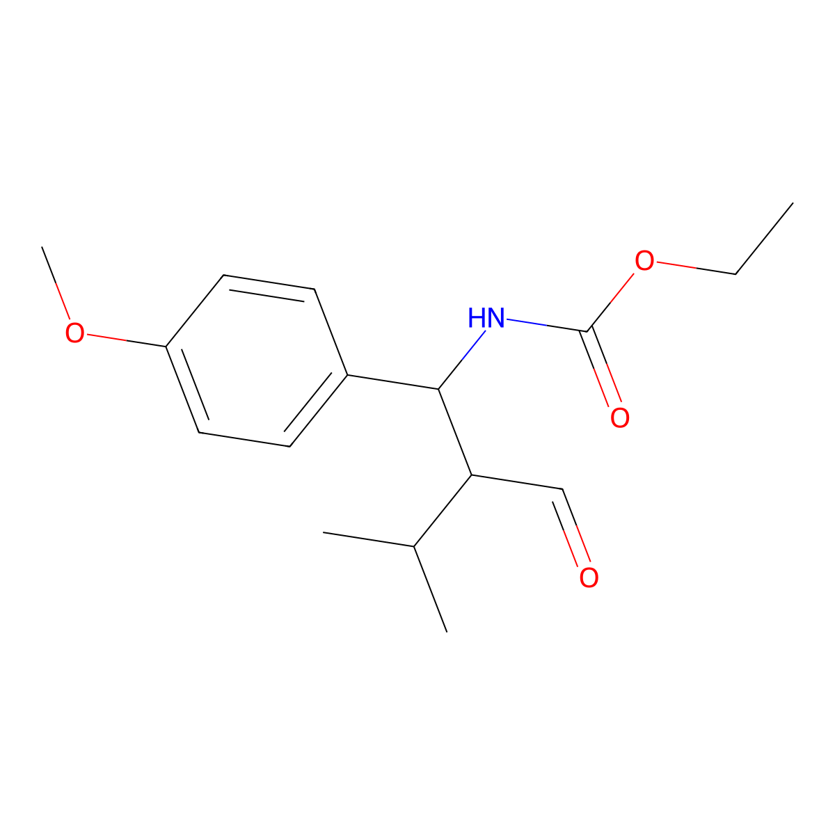 ethyl N-[(1S,2S)-1-(4-methoxyphenyl)-3-oxo-2-(propan-2-yl)propyl]carbamate molecular structure, CAS 1175765-65-7