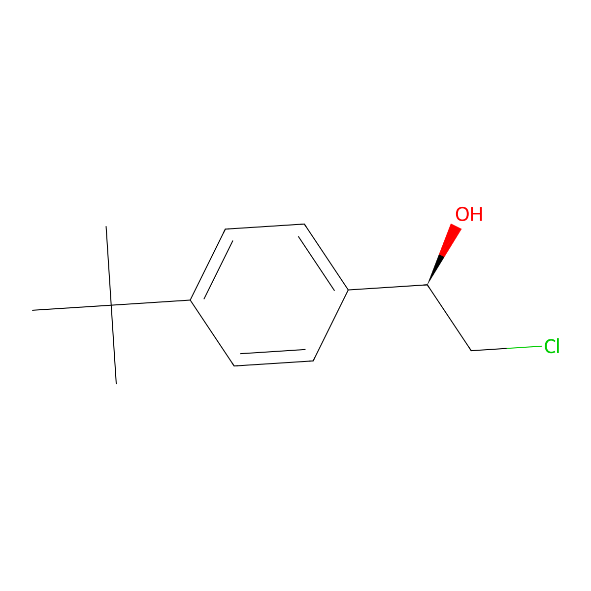 (1R)-1-(4-tert-butylphenyl)-2-chloroethan-1-ol molecular structure, CAS 1175768-66-7